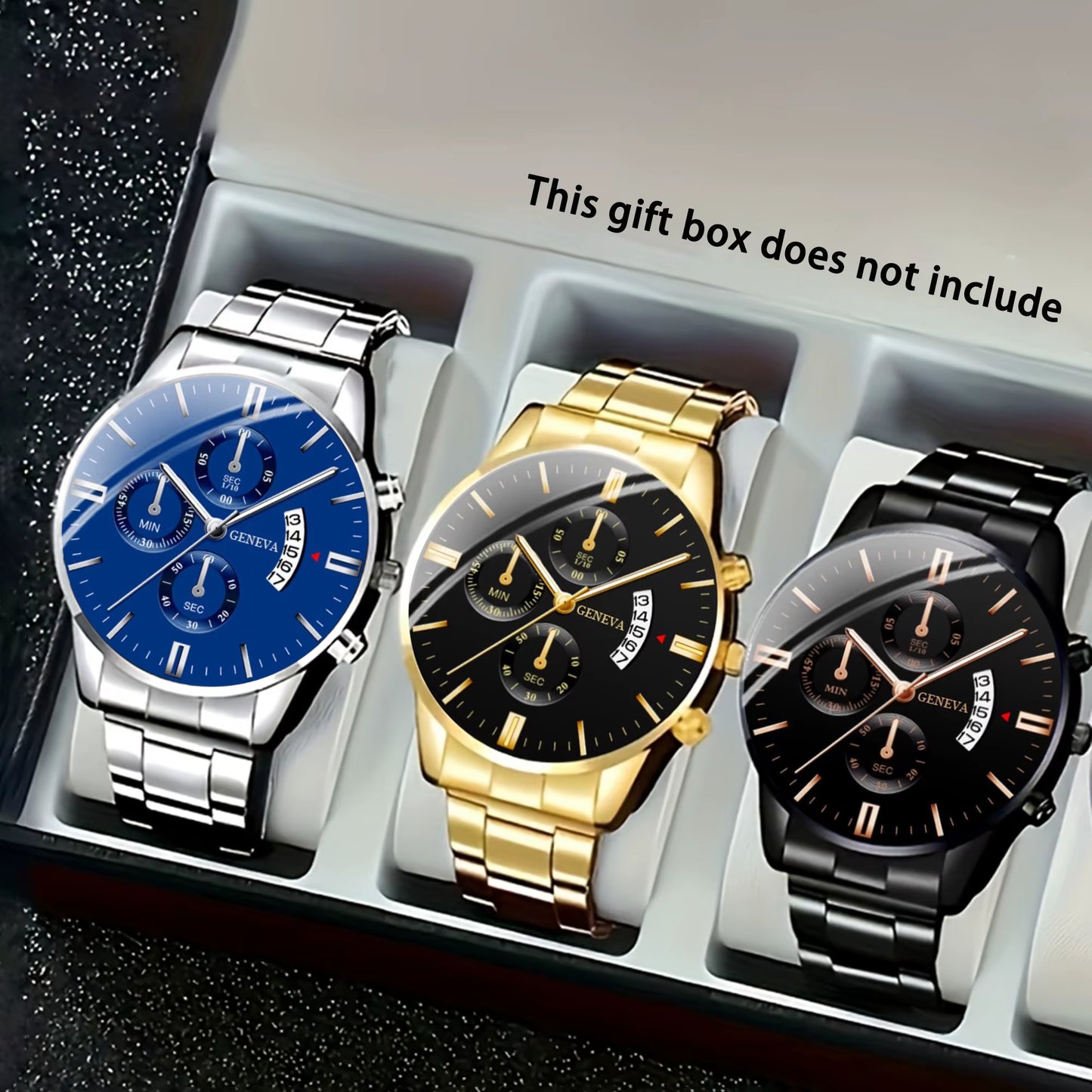 2023 Fashion Men Gold Stainless Steel Watch Luxury Calendar Quartz Wrist Watch Mens Business Watches for Man Clock Reloj Hombre