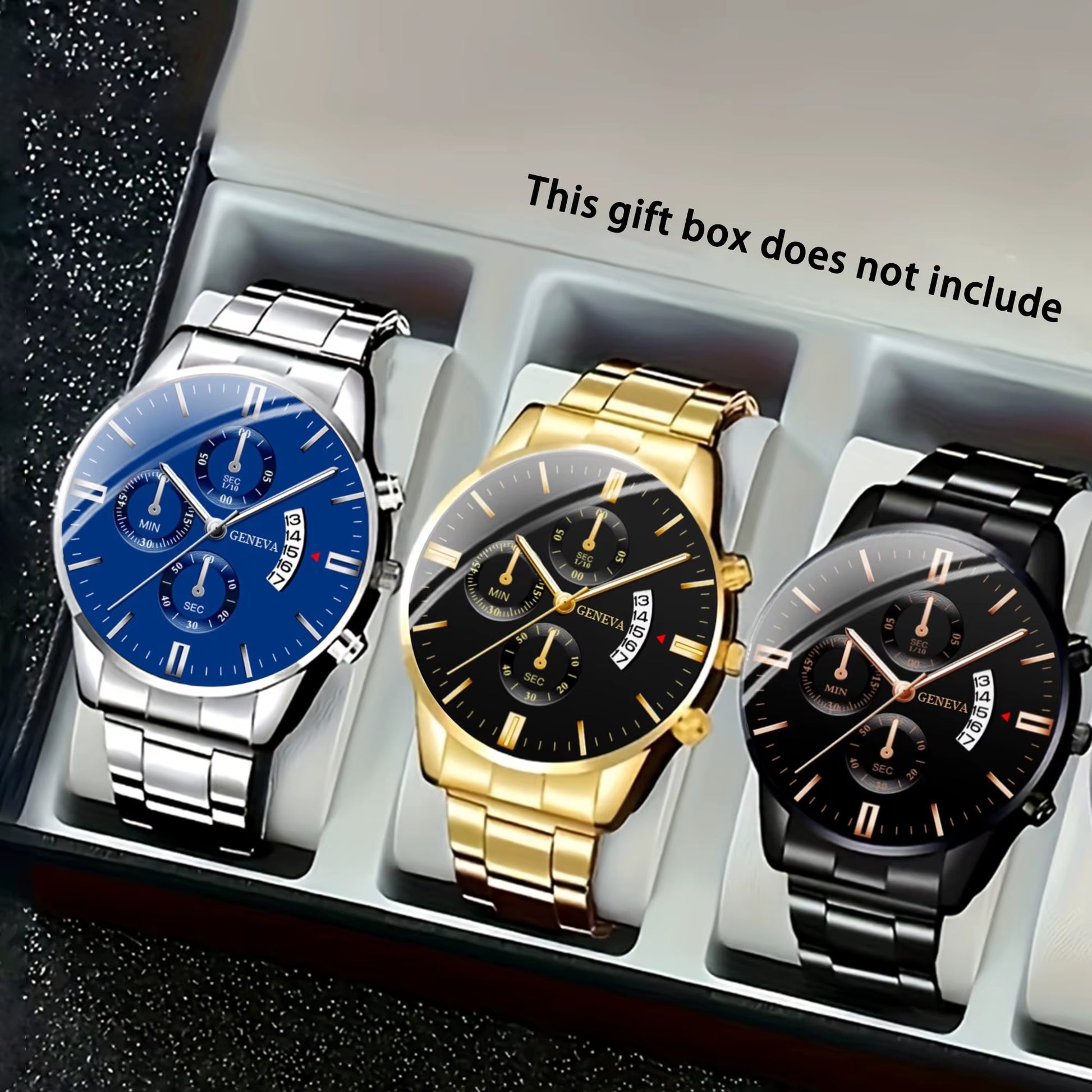 2023 Fashion Men Gold Stainless Steel Watch Luxury Calendar Quartz Wrist Watch Mens Business Watches for Man Clock Reloj Hombre