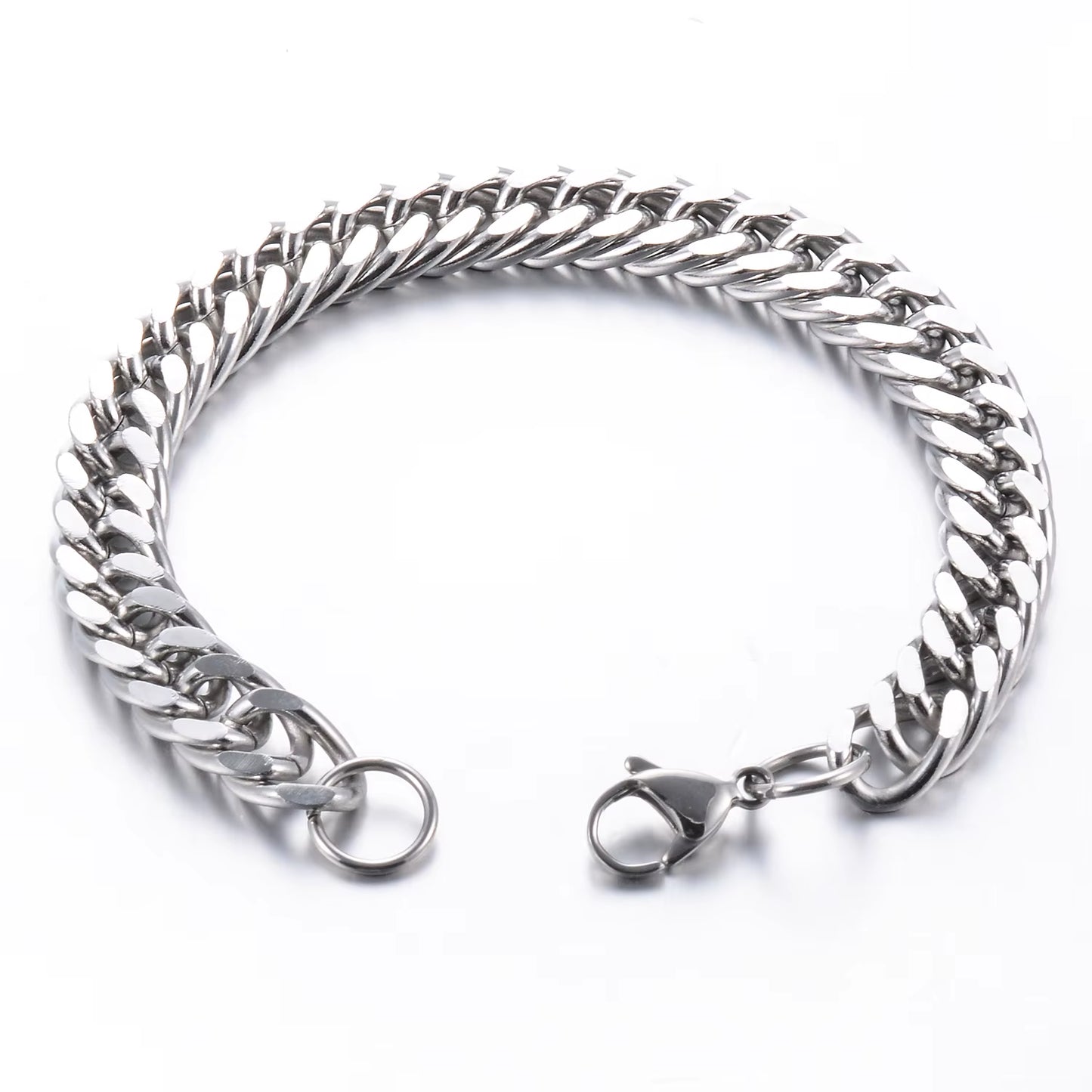 Men‘S Fashion Hiphop Cuban Chain Men Bracelet Stainless Steel 4.8/5.8/6.6/9.2Mm Width Bracelets Figaro Link Chain Boy Jewelry