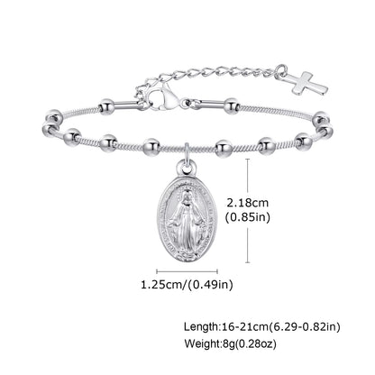 Divine Grace Rosary Bracelet – Faith Woven in Golden Beauty