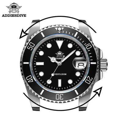 Quartz Watch Luxury Brand Men Watches Waterproof Business 41Mm Watch C3 Luminous Stainless Steel Black Diver Watch