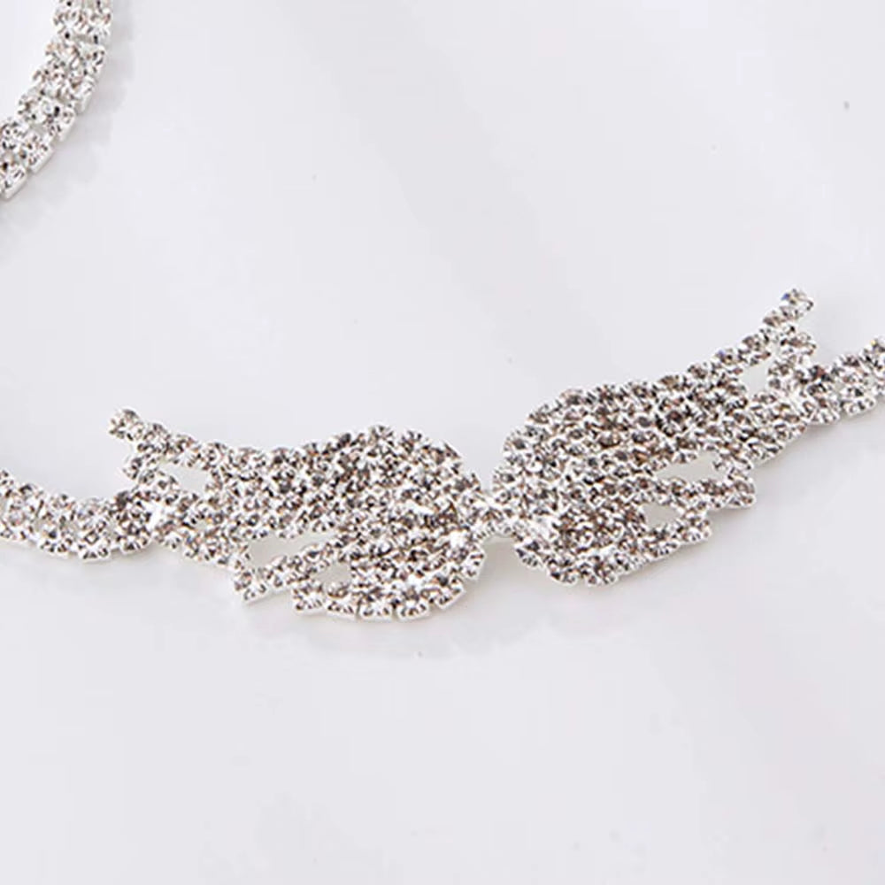 Celestia™ Angel Wings Rhinestone Anklet – Sparkle with Every Step