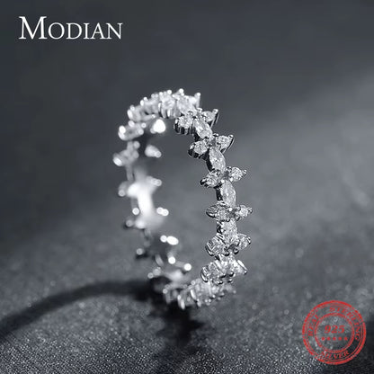 EternaGlow™ 925 Sterling Silver Rhombus CZ Stackable Rings – Sparkle, Stack, Shine