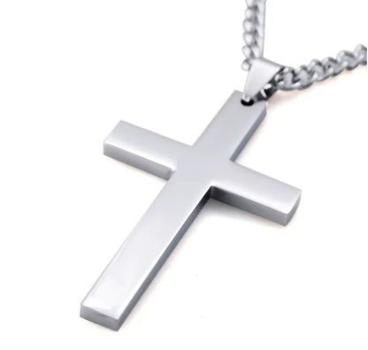 Luxe Cross Sweater Chain – Titanium Steel Boldness with Seasonal Edge