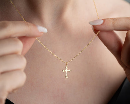 Grace & Glow Cross Necklace – Faith Wrapped in Pure Elegance