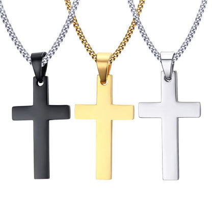Luxe Cross Sweater Chain – Titanium Steel Boldness with Seasonal Edge