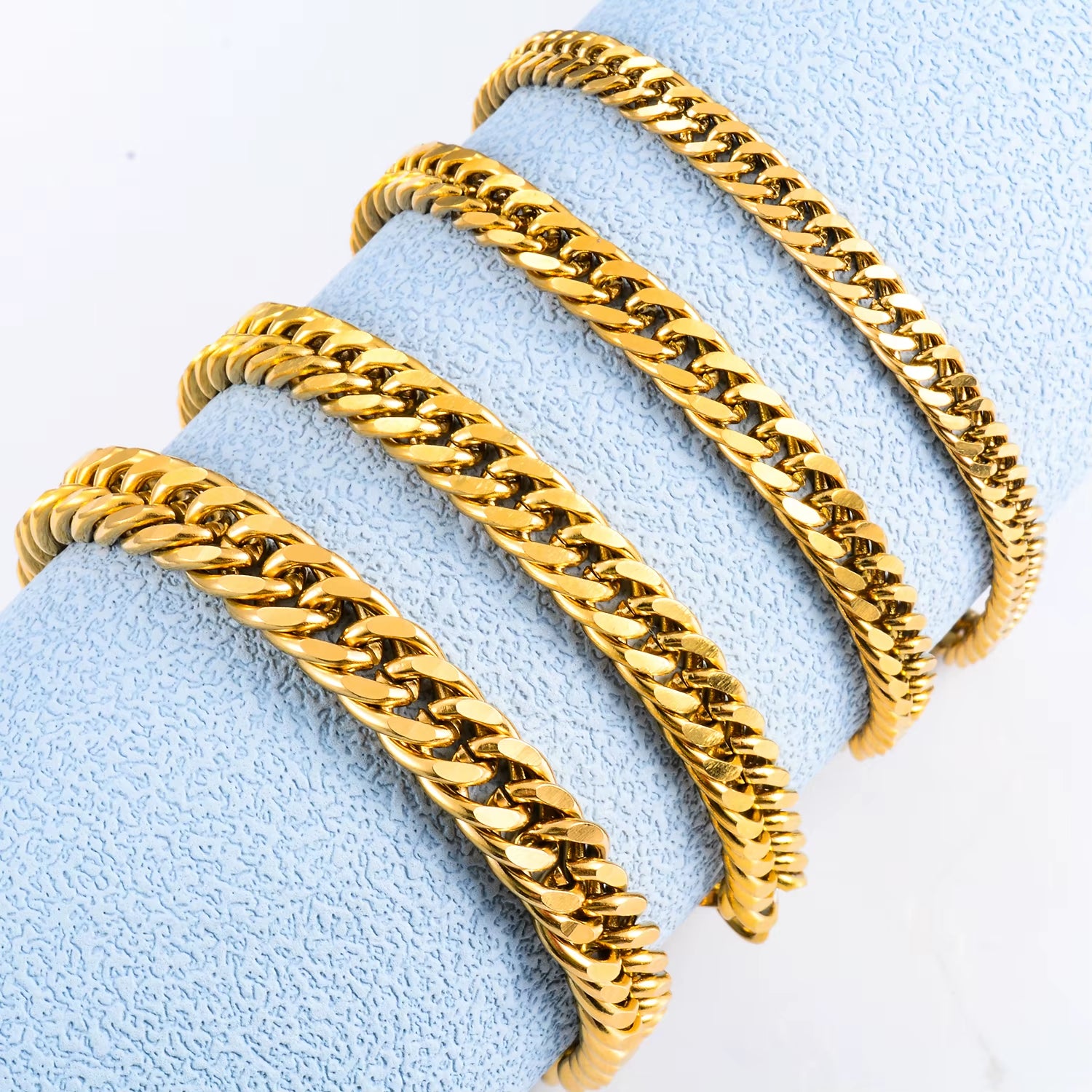 Men‘S Fashion Hiphop Cuban Chain Men Bracelet Stainless Steel 4.8/5.8/6.6/9.2Mm Width Bracelets Figaro Link Chain Boy Jewelry