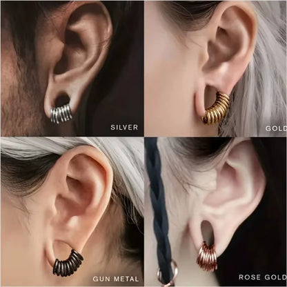 Rebel Edge Piercing Set – Bold Steel for Unapologetic Style