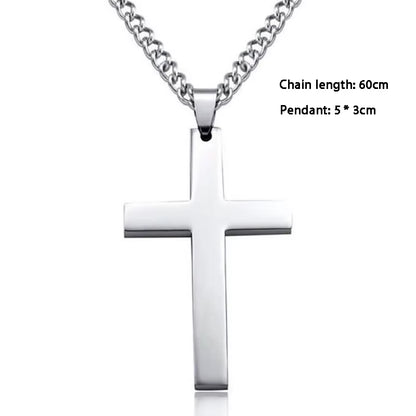 Luxe Cross Sweater Chain – Titanium Steel Boldness with Seasonal Edge