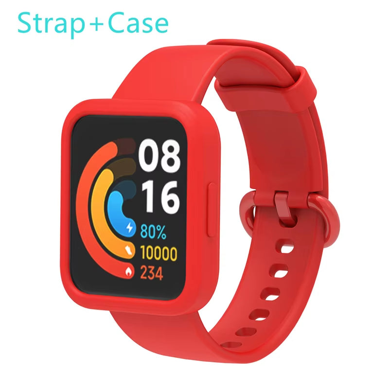 Silicone Strap for Xiaomi Mi Watch Lite / Watch 2 Watch Charger Protector Case Bracelet Watch Band for  Watch / 2 Lite