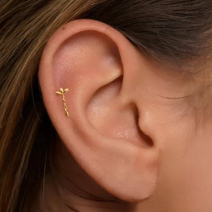 Luxe Line Mini Zircon Stud – A Spark of Modern Minimalism